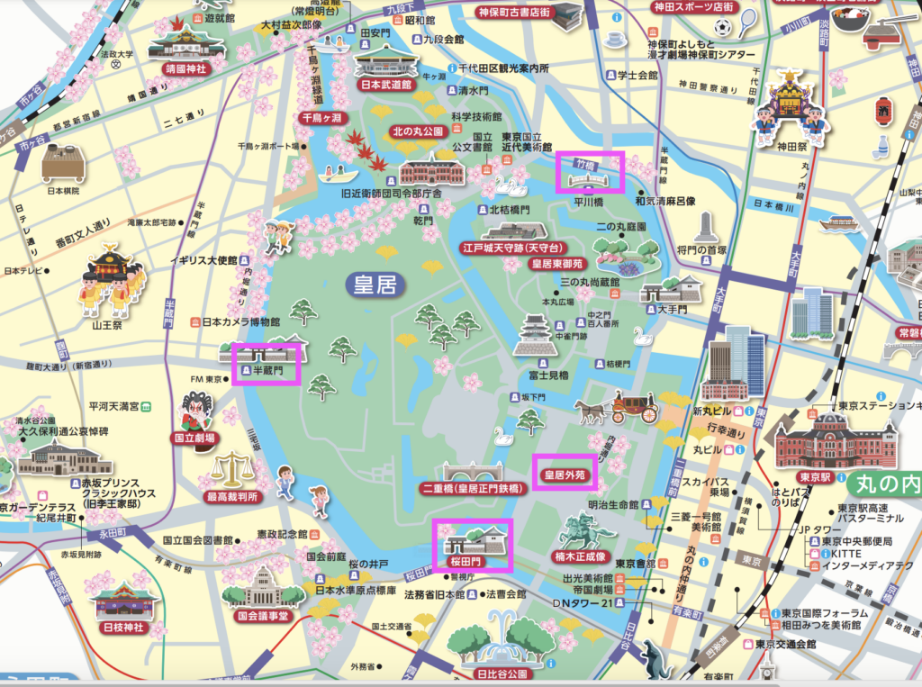 The imperial palace map