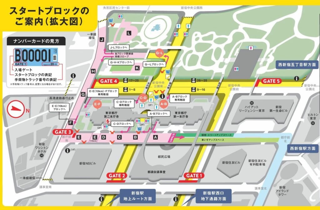 Tokyo Marathon START map