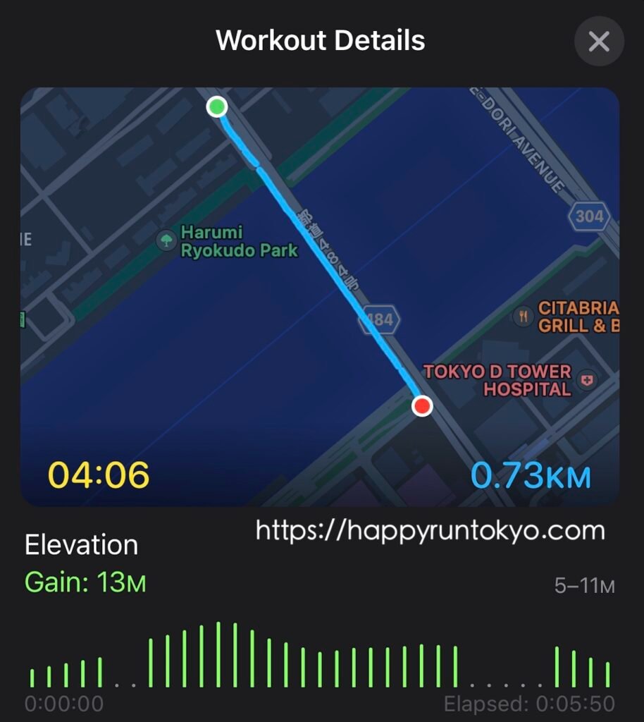 Odaiba running course